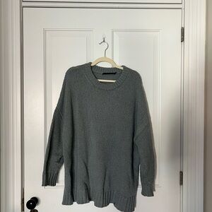 Jenni Kayne Slate Blue Foster Cotton Oversized Sweater